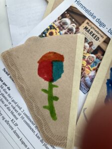 Solsikke tegnet af Aksel 8 år